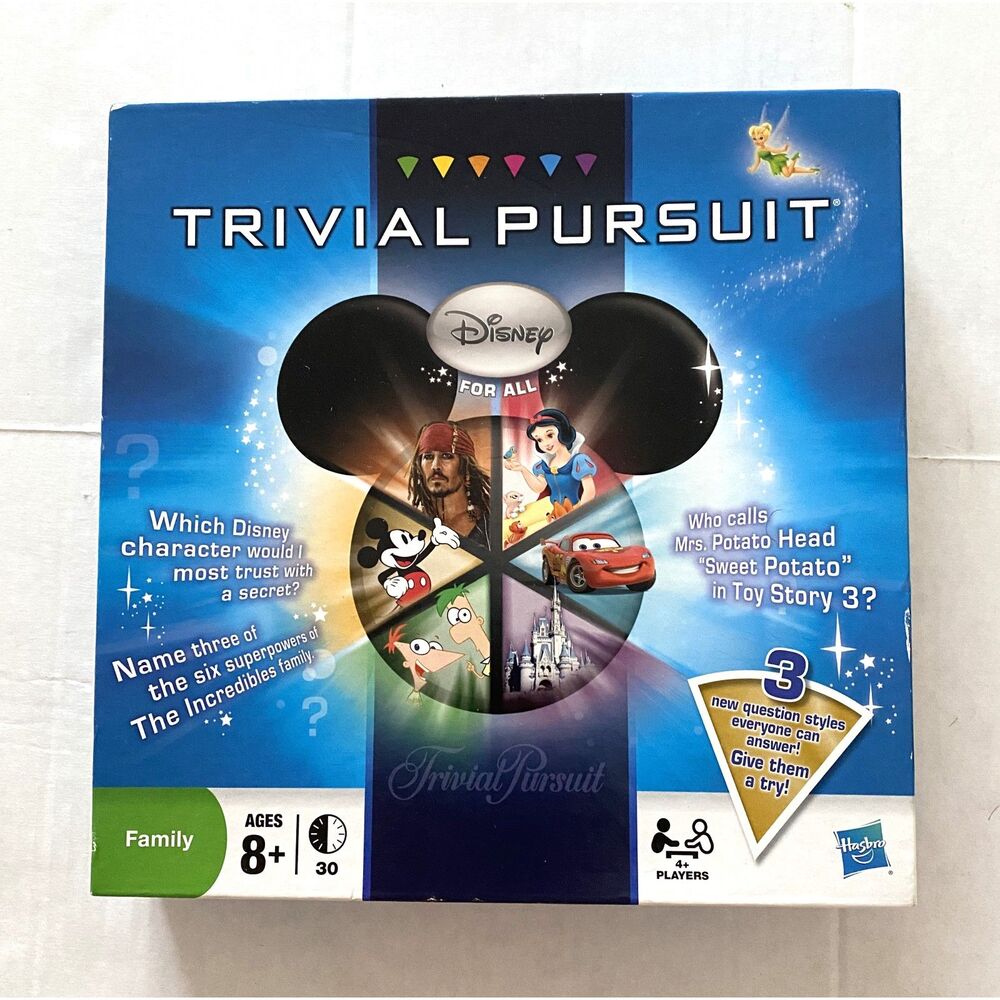 Trivial Pursuit Disney for All Edition Board Game (one damaged card)